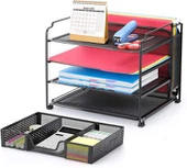 Skrifborð hangandi skráarhafi með skúffu skipuleggjanda