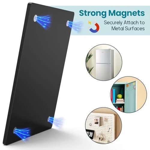 Black Acrylic Small Magnetic Dry Erase Board for Fridge Black Acrylic Small Magnetic Dry Erase Board for Fridge