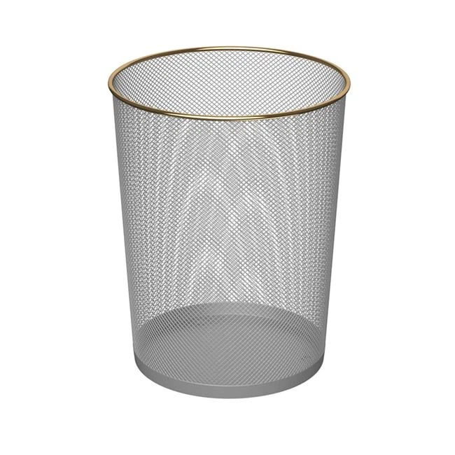 sliver metal mesh waste basket sliver metal mesh waste basket